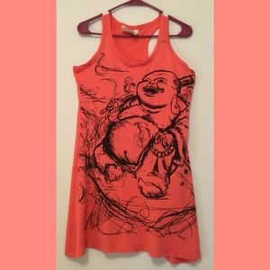 Boho Buddha Head Om 100% Cotton Tank Dress